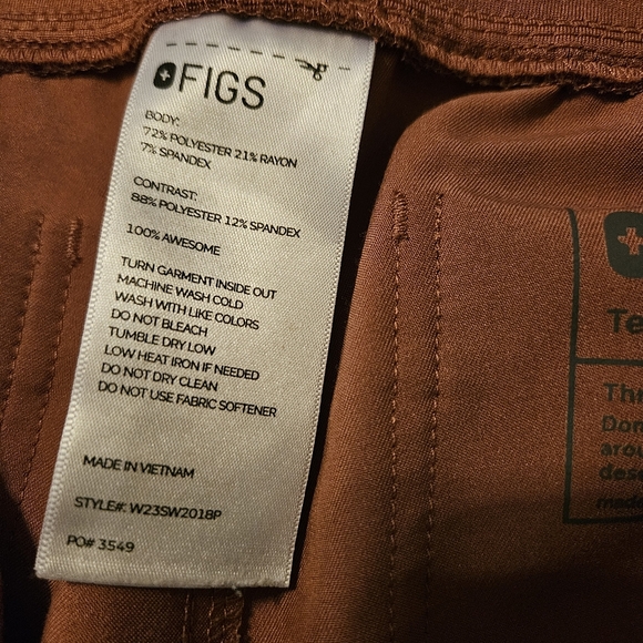 Figs scrub pants M petite mauve guc - Picture 4 of 4